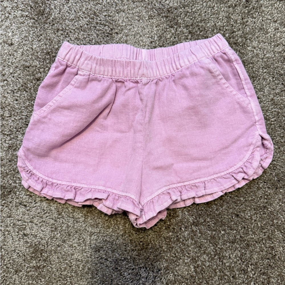 🌼5/$10🌼Never Worn Cat & Jack Light Purple & Light Green Ruffle Hem Shorts 3t - Picture 2 of 7
